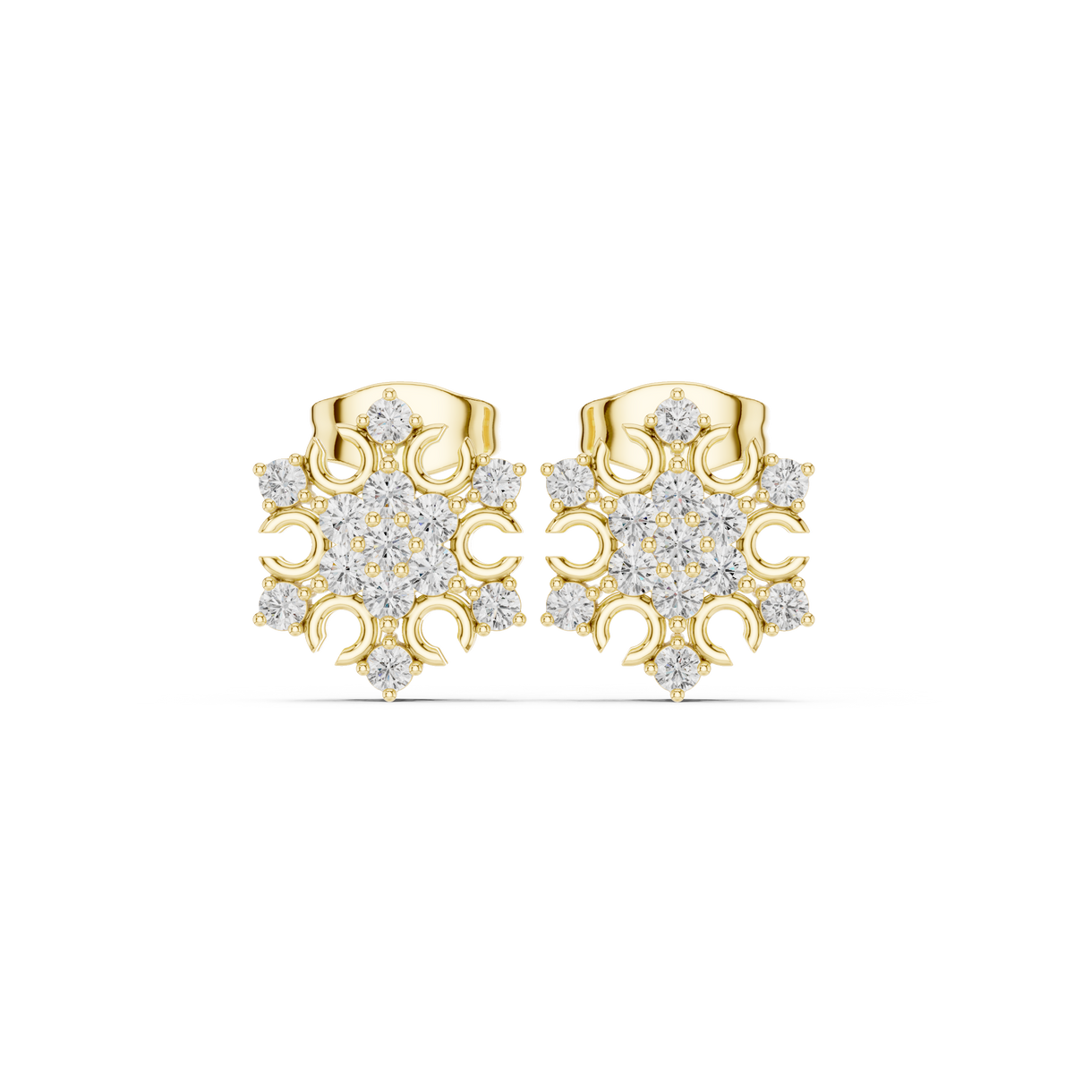 Floral Scroll Lattice Studs