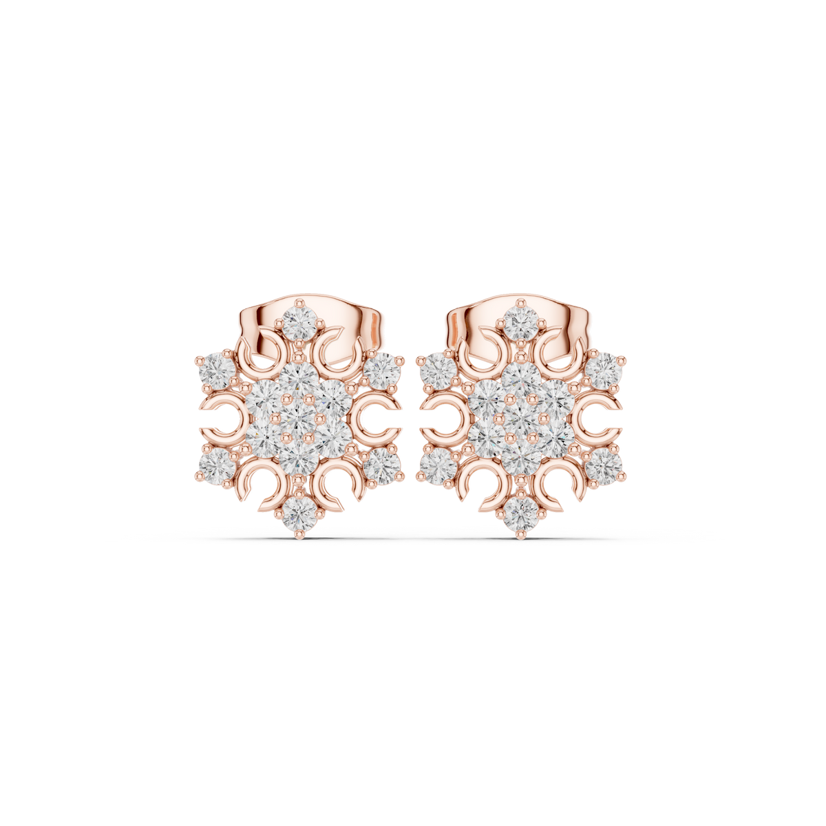 Floral Scroll Lattice Studs