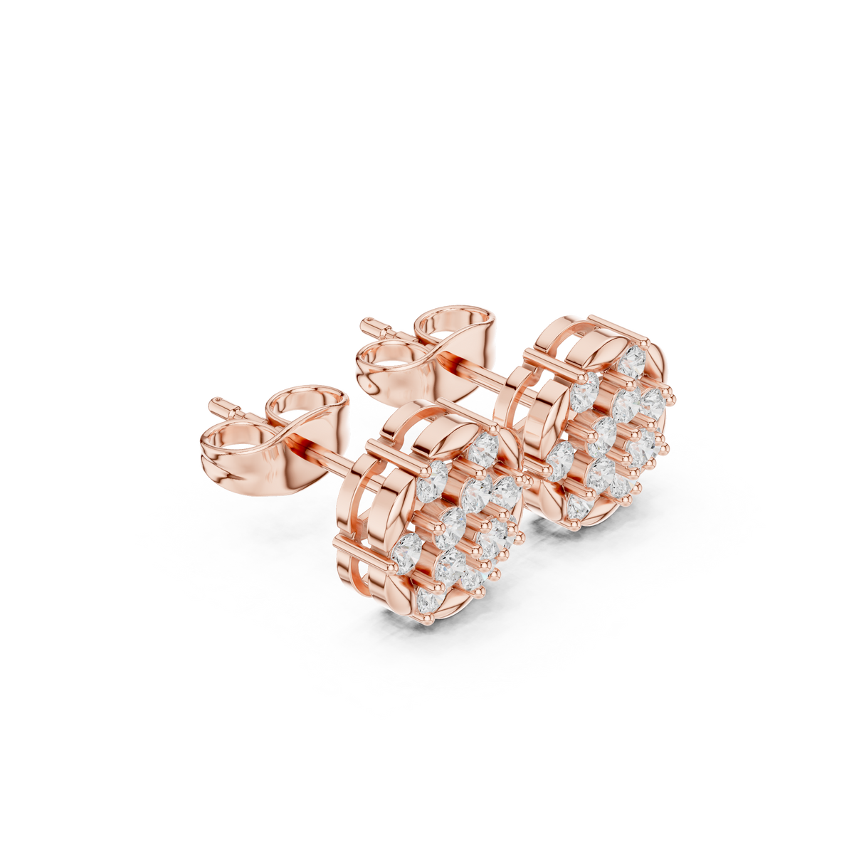 Fourfold Petal Cluster Studs