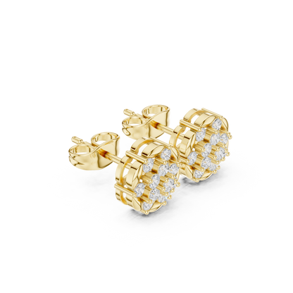 Fourfold Petal Cluster Studs