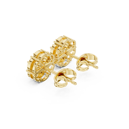 Fourfold Petal Cluster Studs