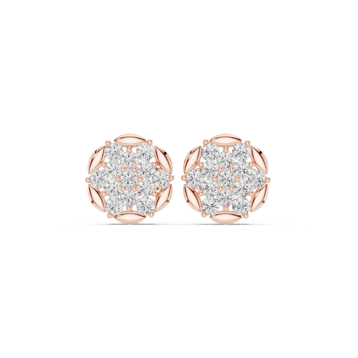 Fourfold Petal Cluster Studs