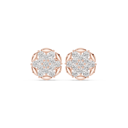 Fourfold Petal Cluster Studs