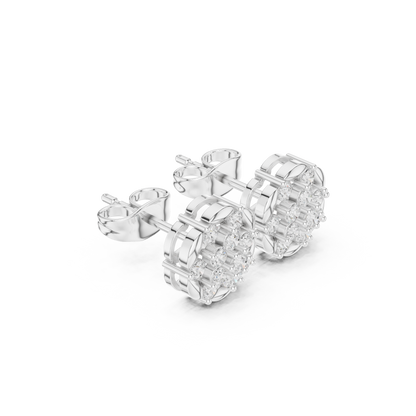 Fourfold Petal Cluster Studs