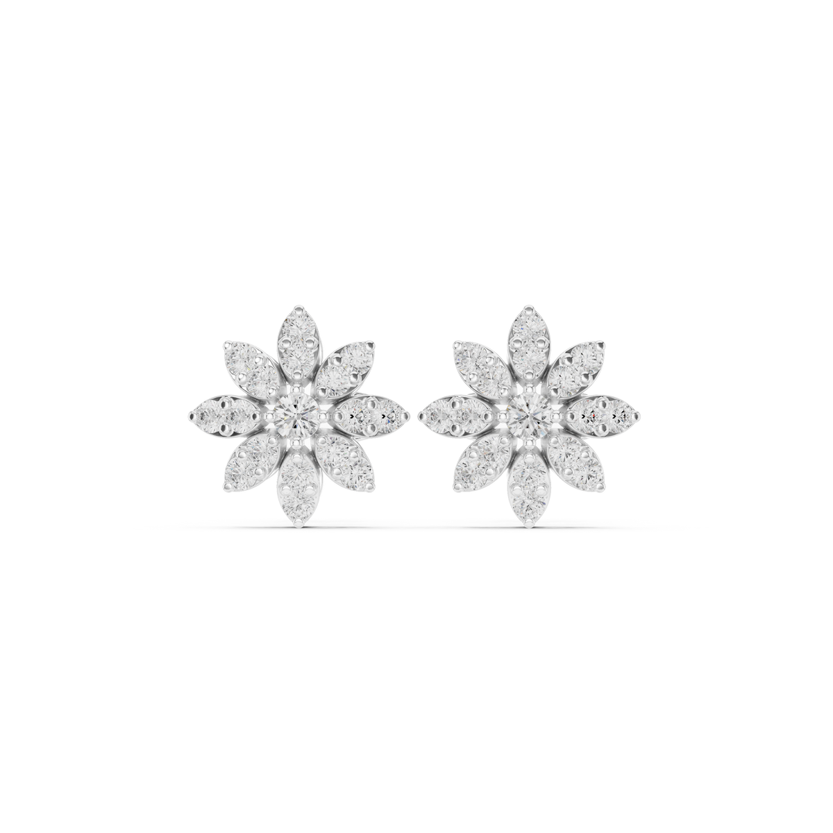 Eightfold Bloom Cluster Studs