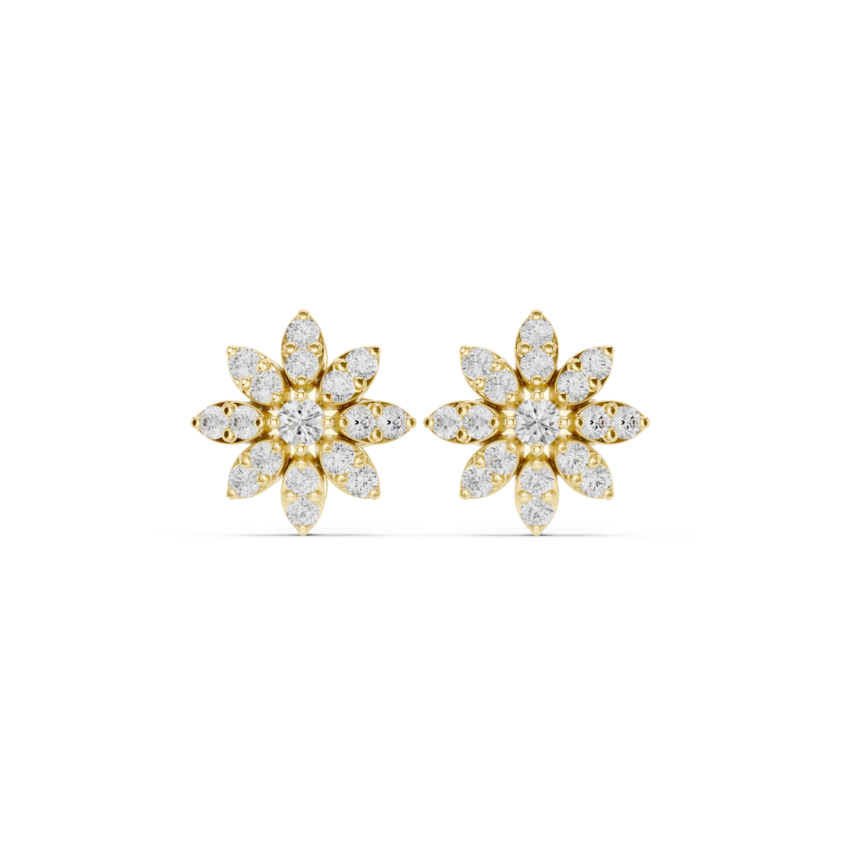 Eightfold Bloom Cluster Studs