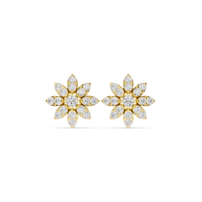 Eightfold Bloom Cluster Studs