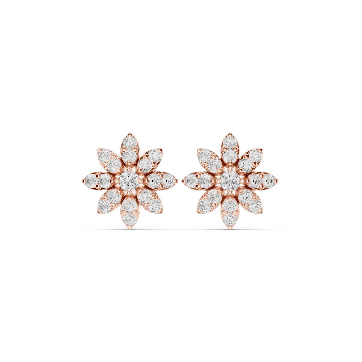 Eightfold Bloom Cluster Studs