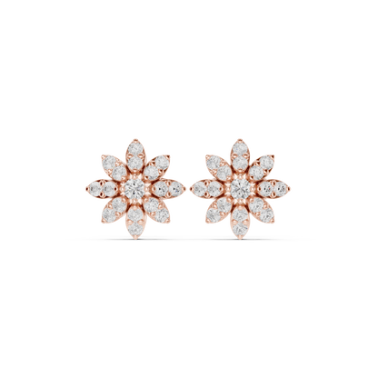 Eightfold Bloom Cluster Studs