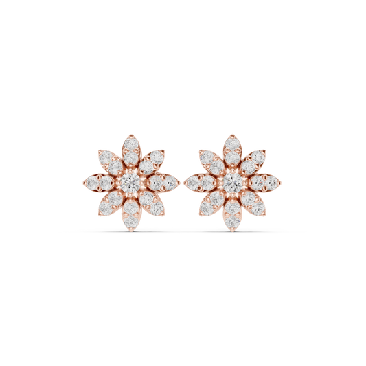 Eightfold Bloom Cluster Studs