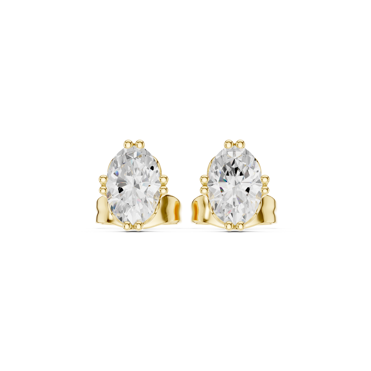 Elara Oval Diamond Grace Studs