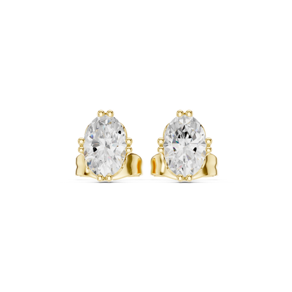 Elara Oval Diamond Grace Studs