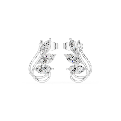 Marquise Leaf Sway Studs