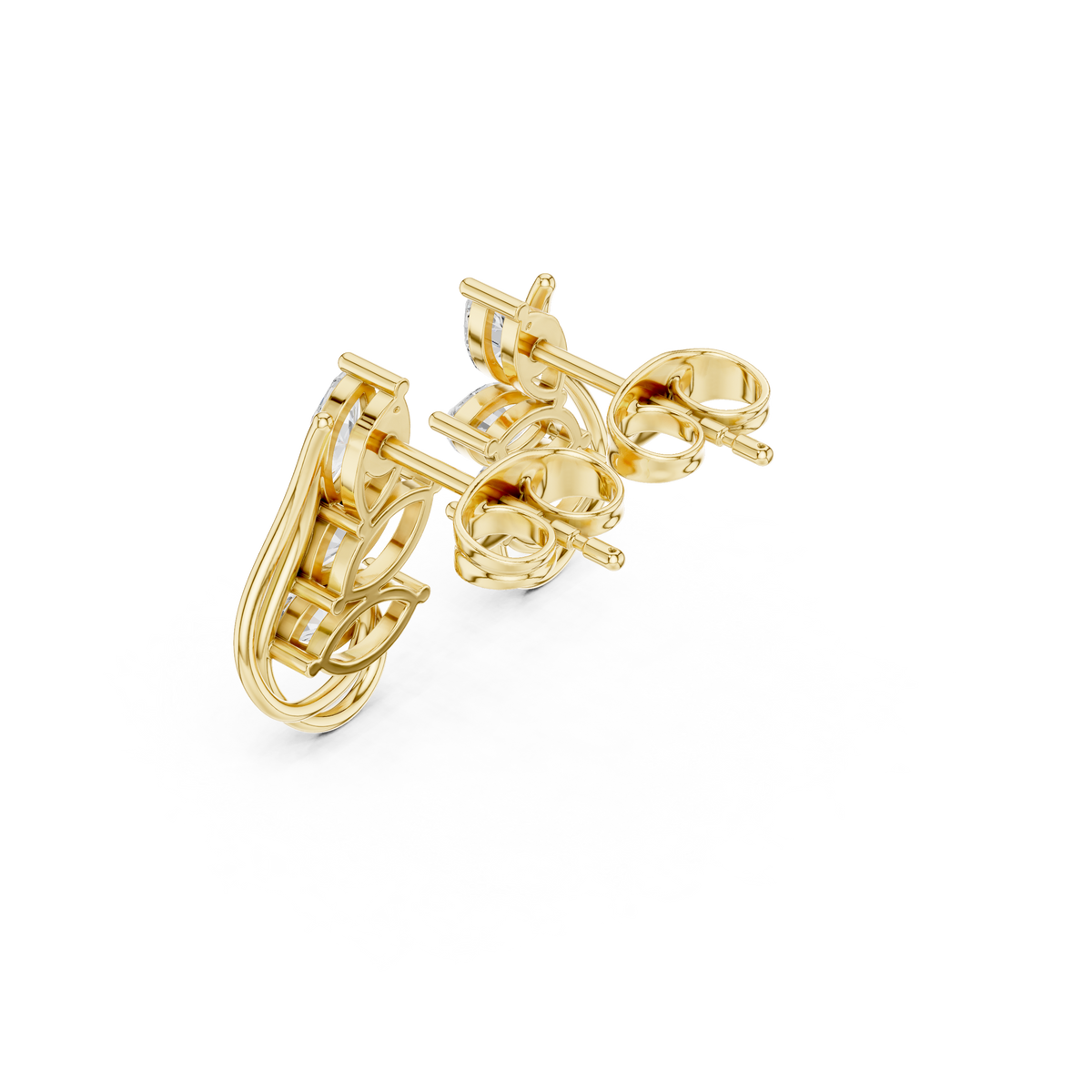 Marquise Leaf Sway Studs
