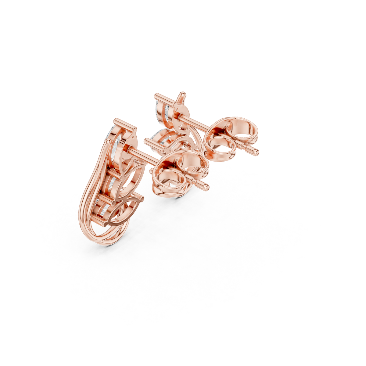 Marquise Leaf Sway Studs