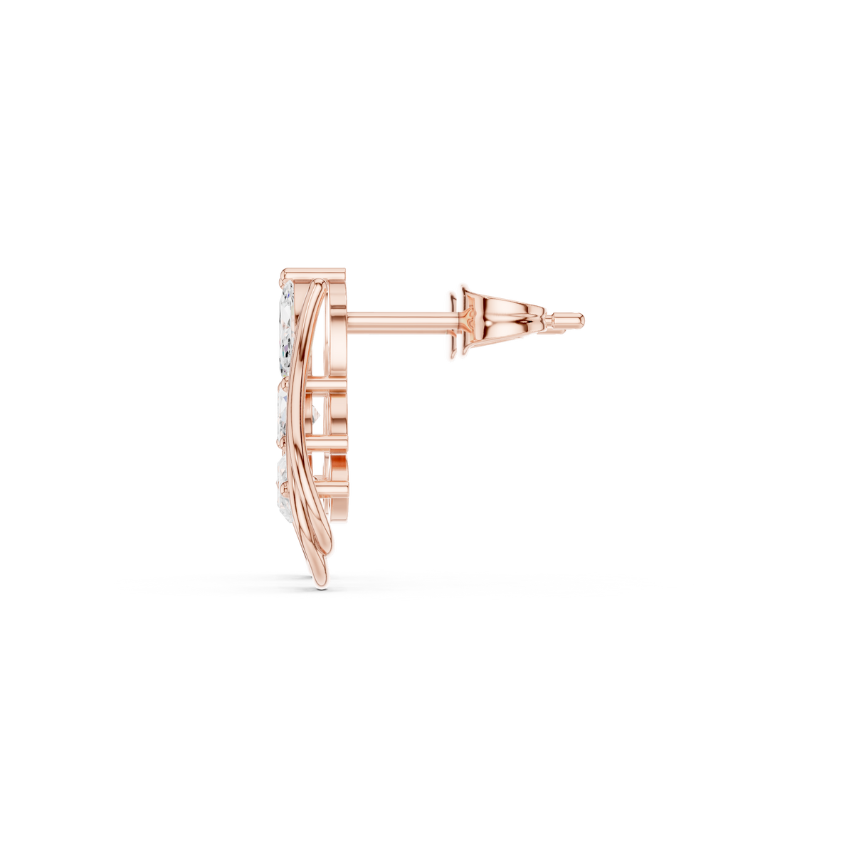 Marquise Leaf Sway Studs