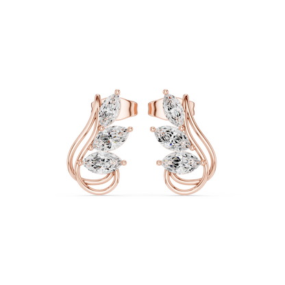 Marquise Leaf Sway Studs