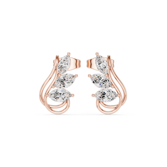 Marquise Leaf Sway Studs