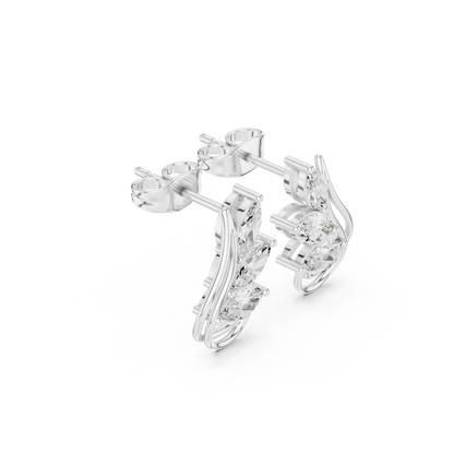 Marquise Leaf Sway Studs