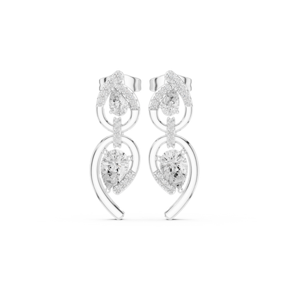 Pear Loop Cascade Drop Earring