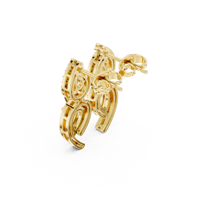 Pear Loop Cascade Drop Earring