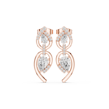 Pear Loop Cascade Drop Earring