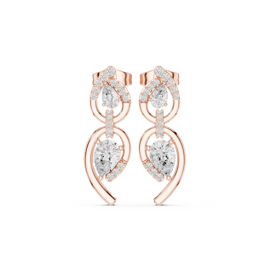 Pear Loop Cascade Drop Earring