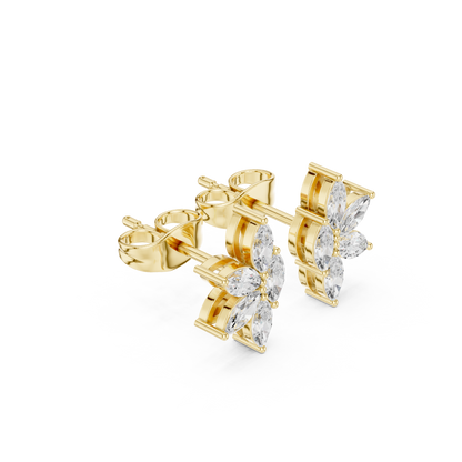 Marquise Petal Flutter Studs