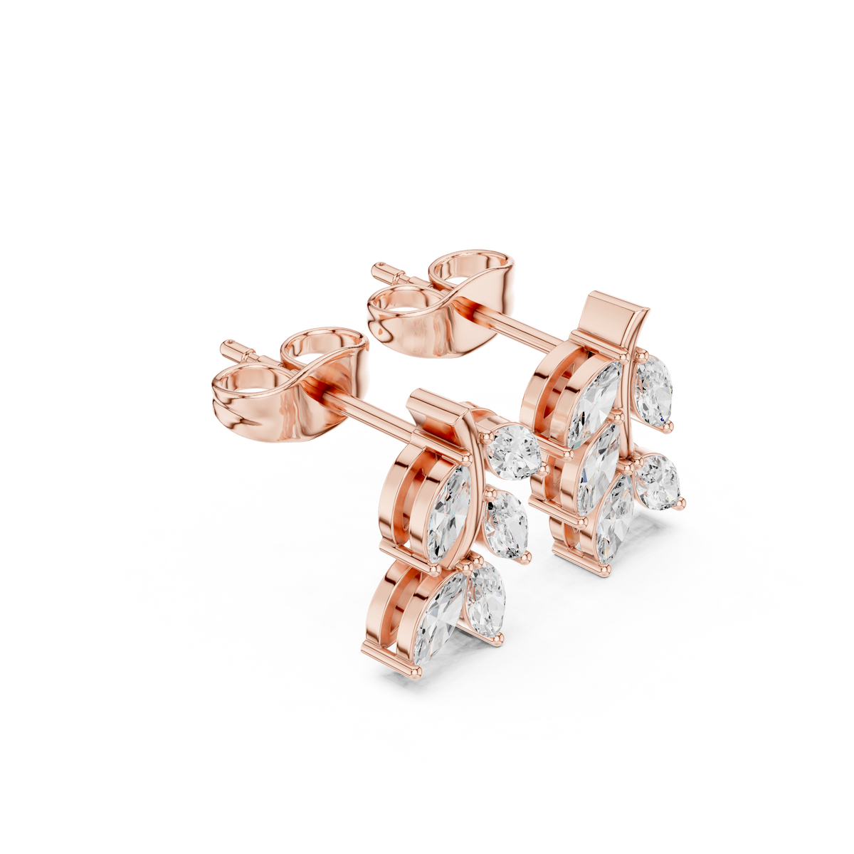 Marquise Botanical Arc Studs