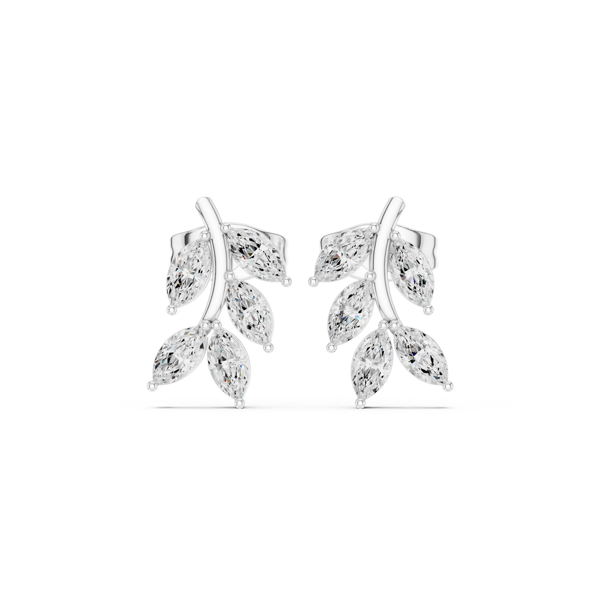 Marquise Botanical Arc Studs