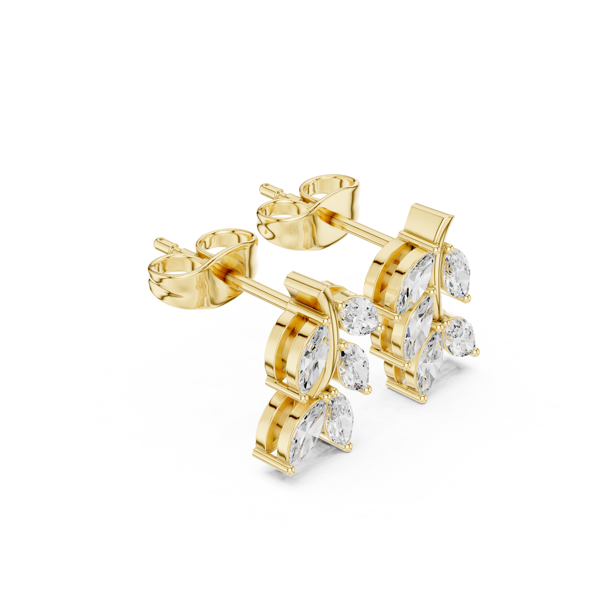 Marquise Botanical Arc Studs