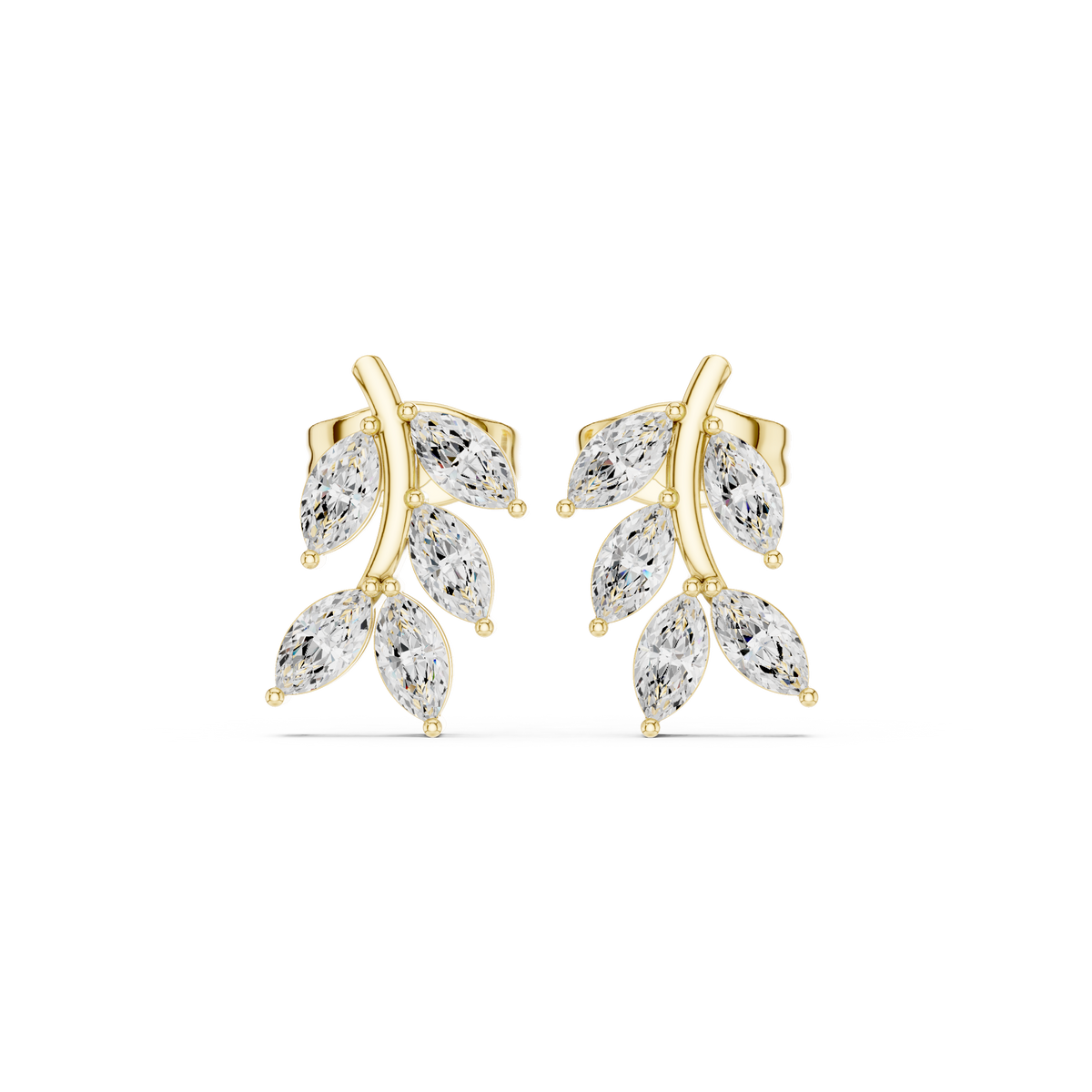 Marquise Botanical Arc Studs