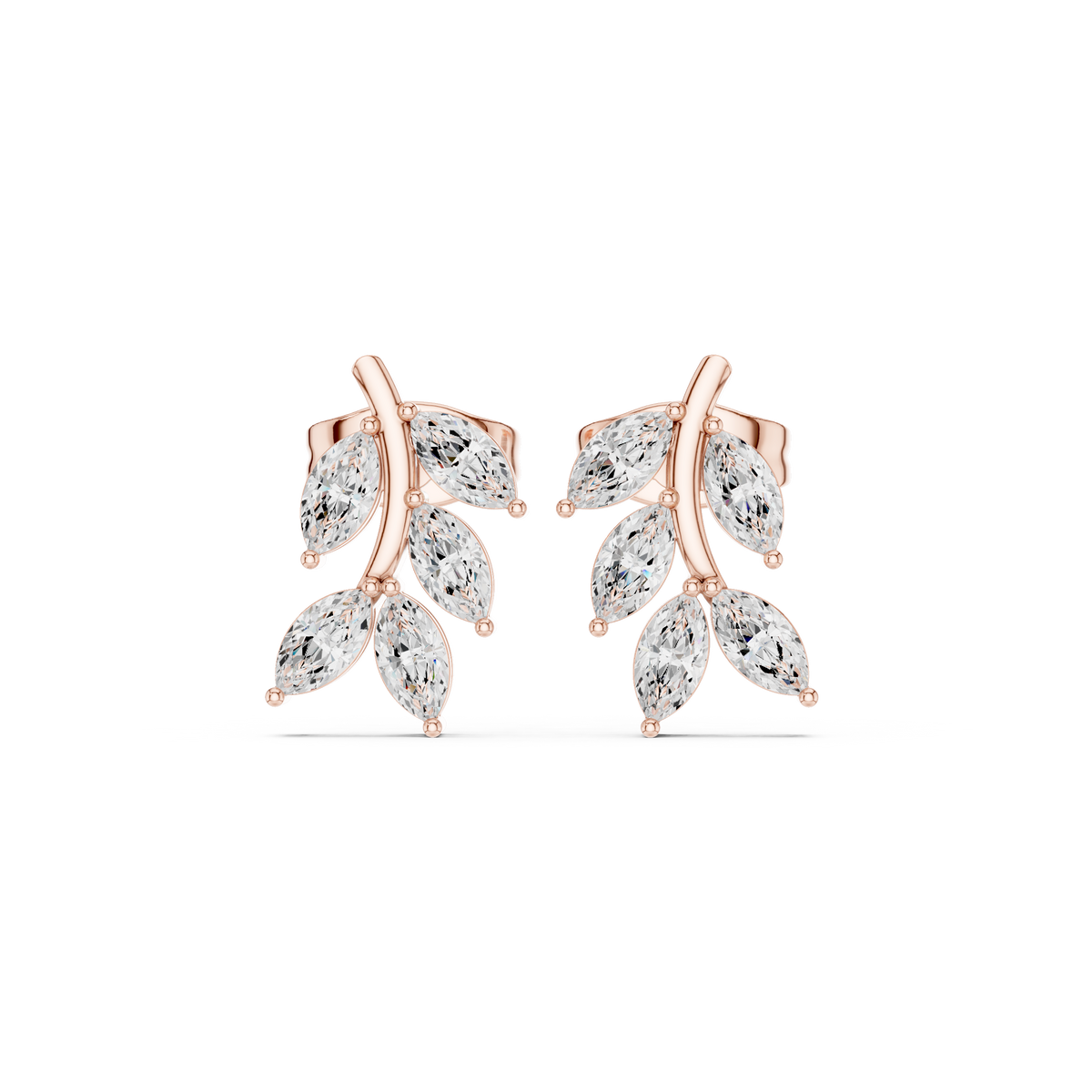 Marquise Botanical Arc Studs