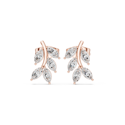 Marquise Botanical Arc Studs