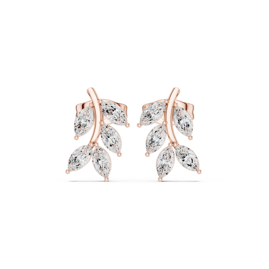 Marquise Botanical Arc Studs