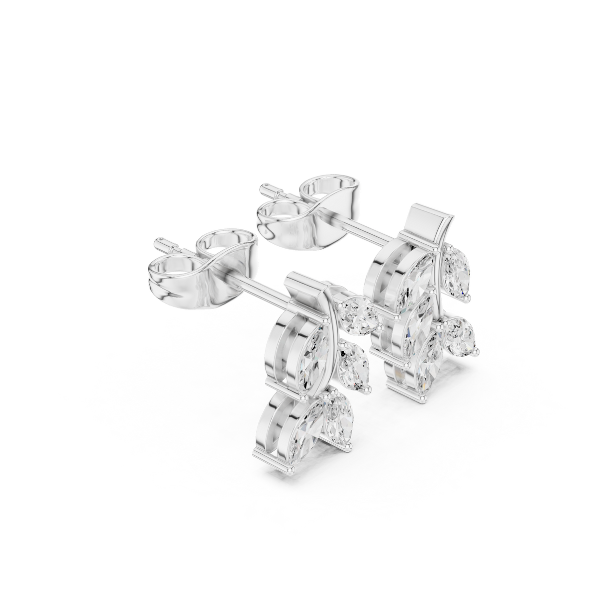 Marquise Botanical Arc Studs
