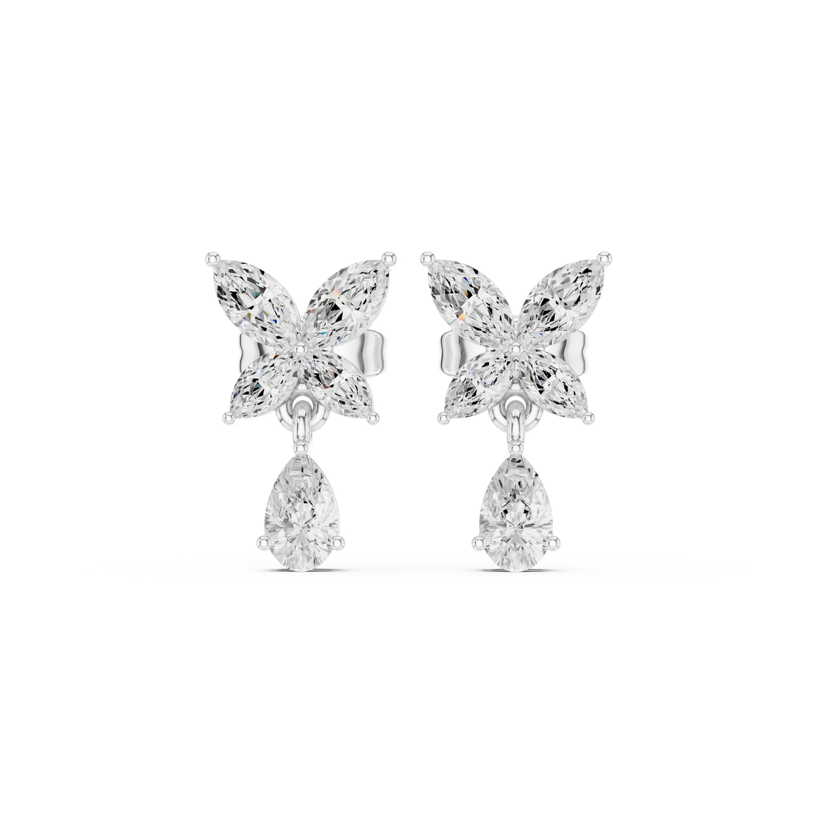 Marquise Butterfly Cascade Drop Earring