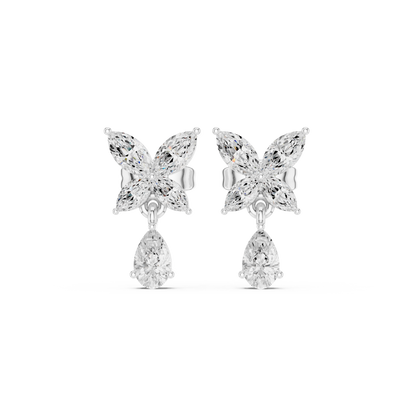 Marquise Butterfly Cascade Drop Earring