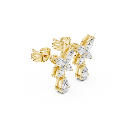 Marquise Butterfly Cascade Drop Earring