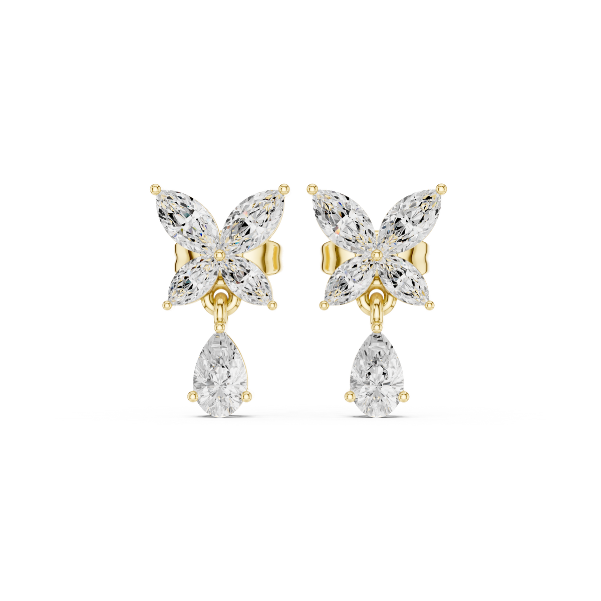 Marquise Butterfly Cascade Drop Earring