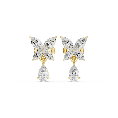 Marquise Butterfly Cascade Drop Earring