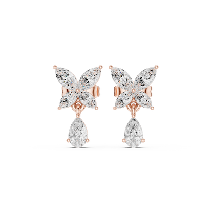 Marquise Butterfly Cascade Drop Earring