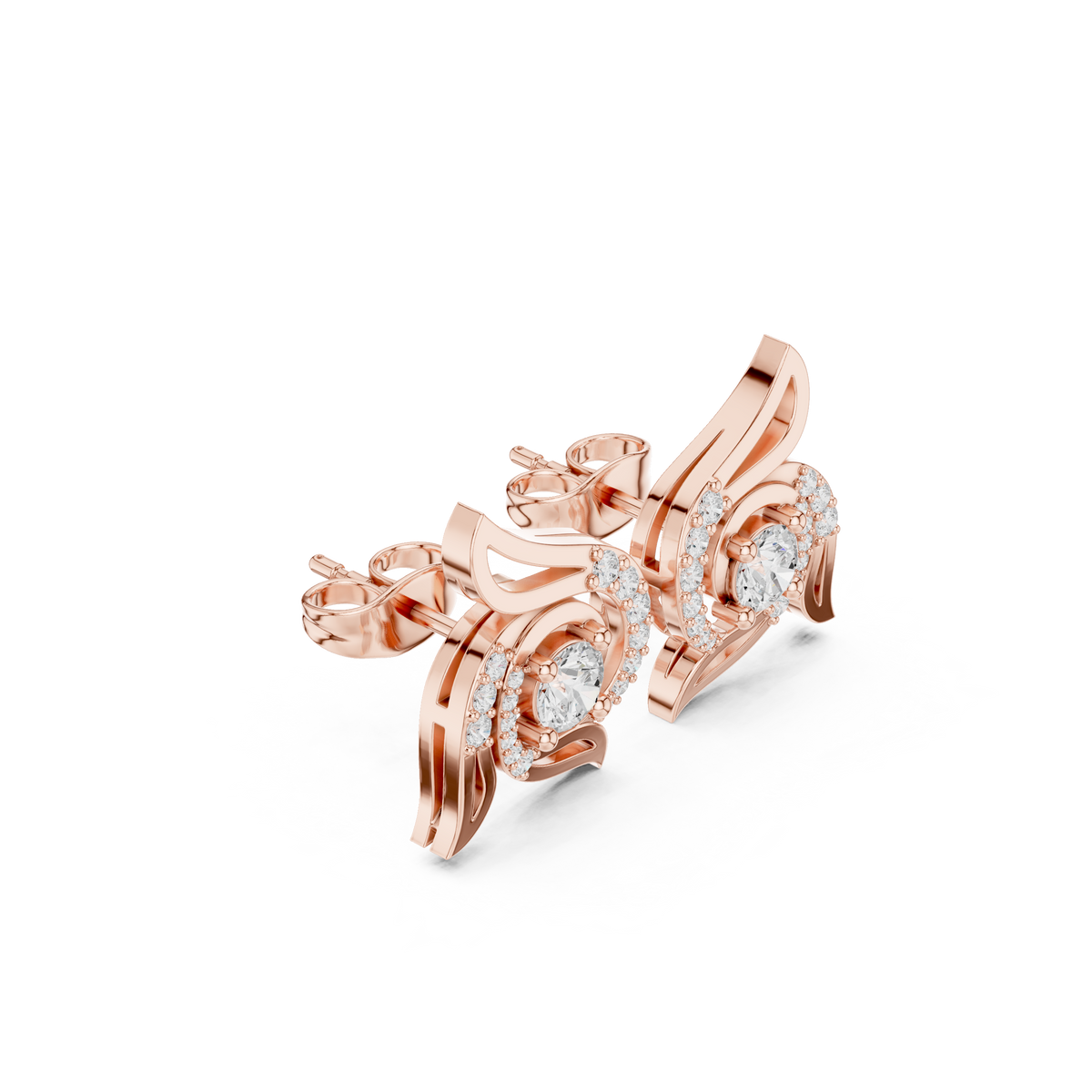 Paisley Radiance Scroll Studs