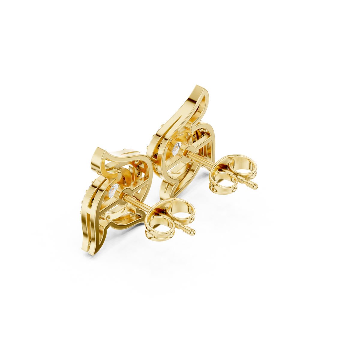 Paisley Radiance Scroll Studs
