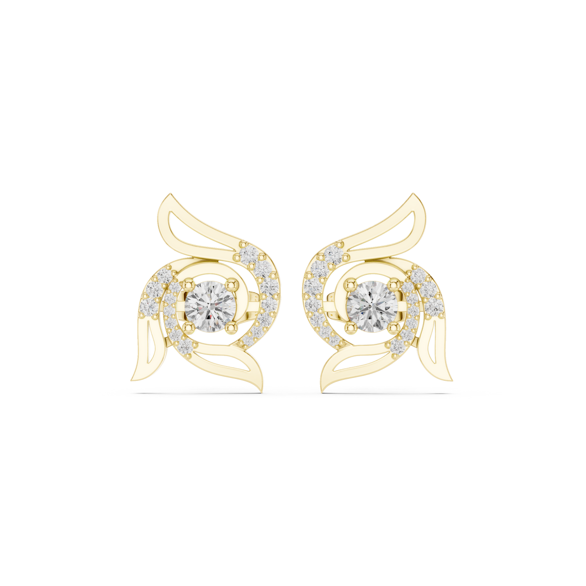 Paisley Radiance Scroll Studs
