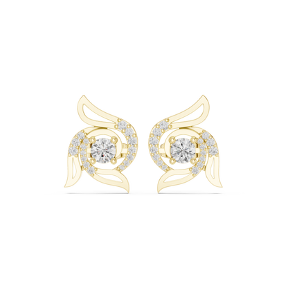 Paisley Radiance Scroll Studs