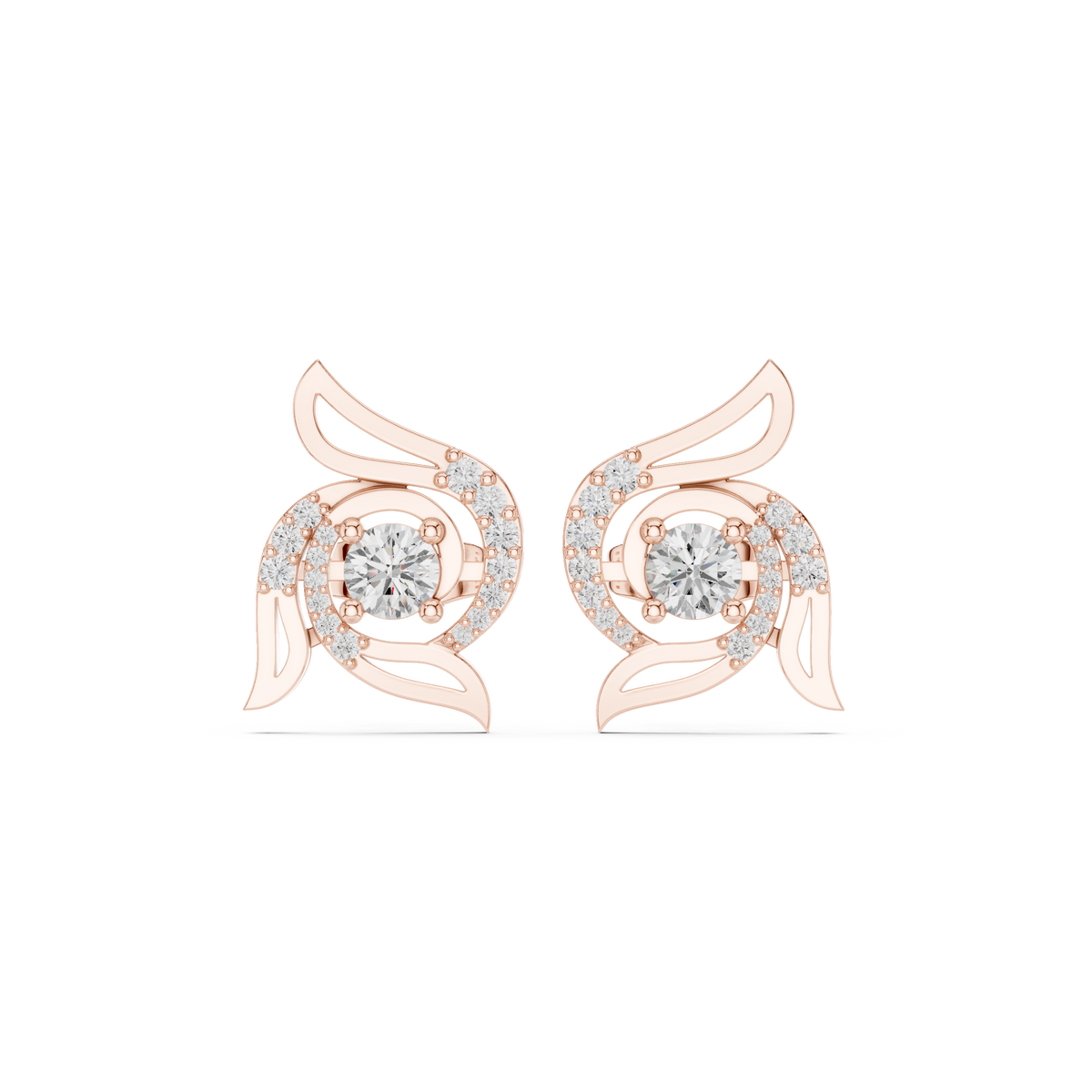 Paisley Radiance Scroll Studs