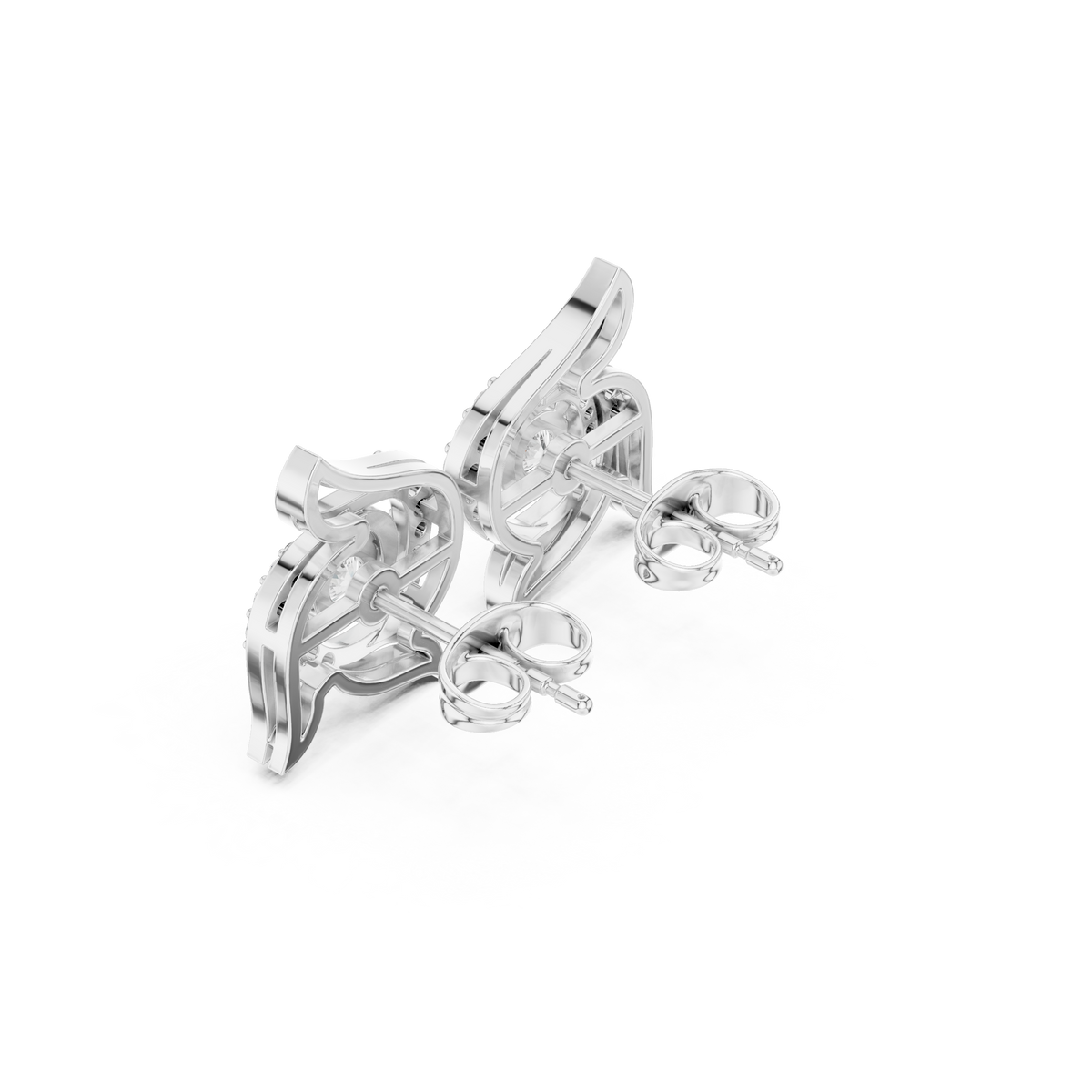 Paisley Radiance Scroll Studs