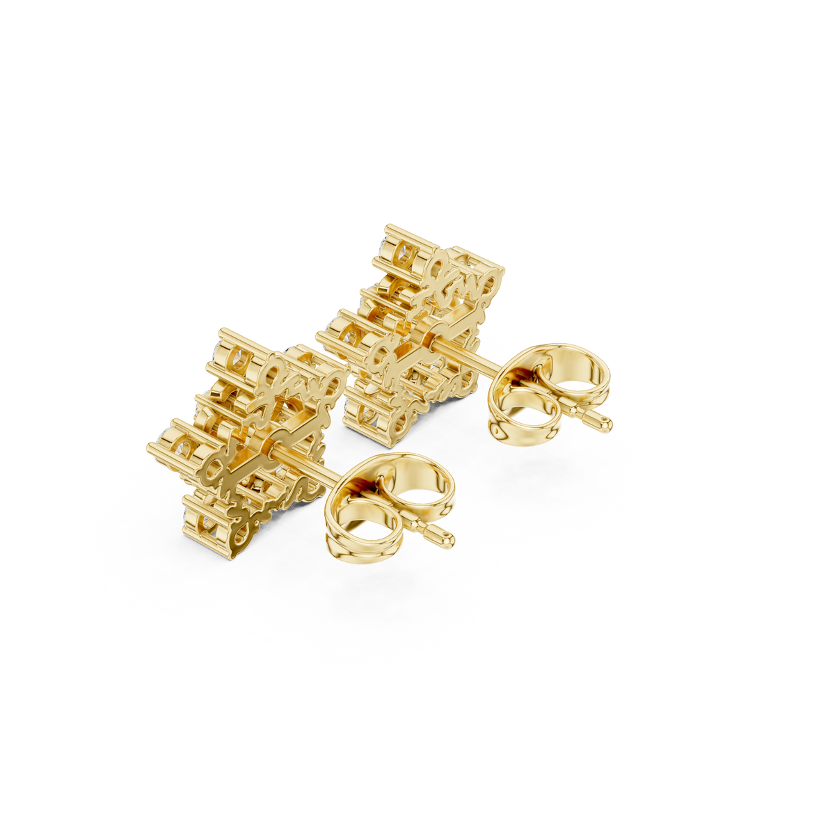 Interwoven Bloom Scroll Studs