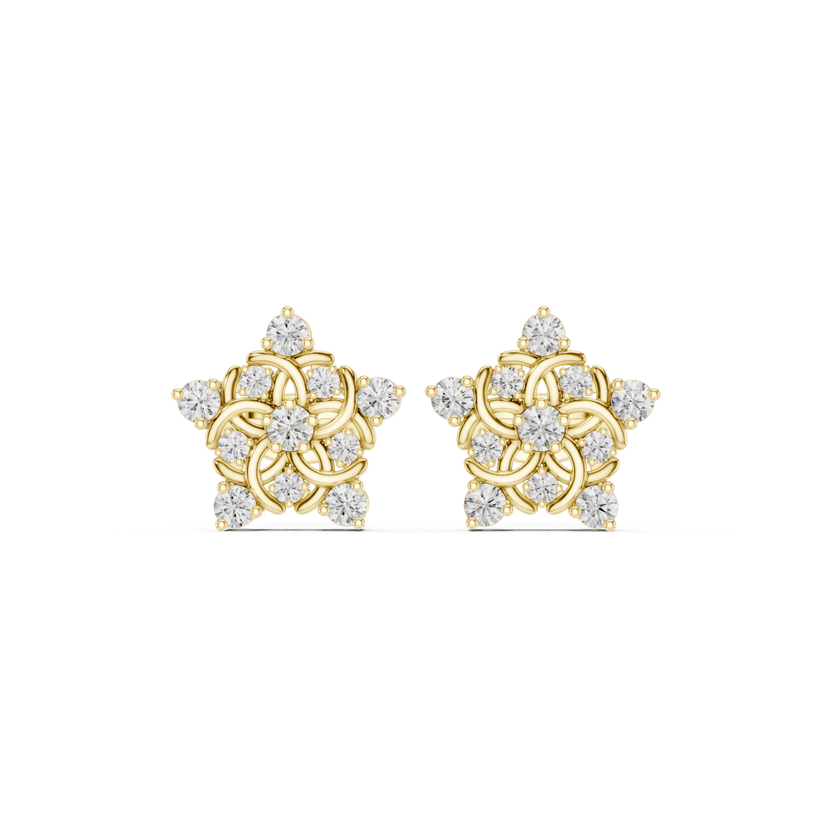 Interwoven Bloom Scroll Studs